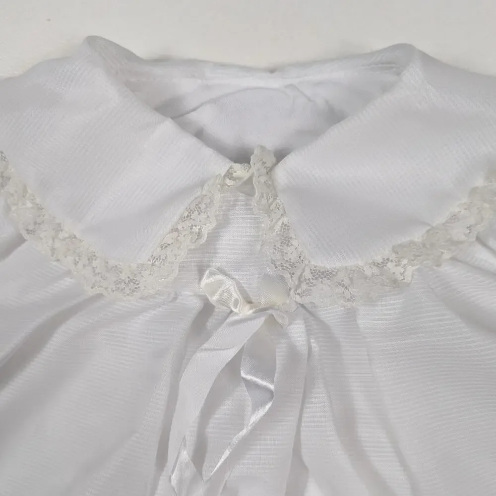 Vtg Madona Christening Dress Jacket Baby Girls Sz 6-12m White Wedding Foraml